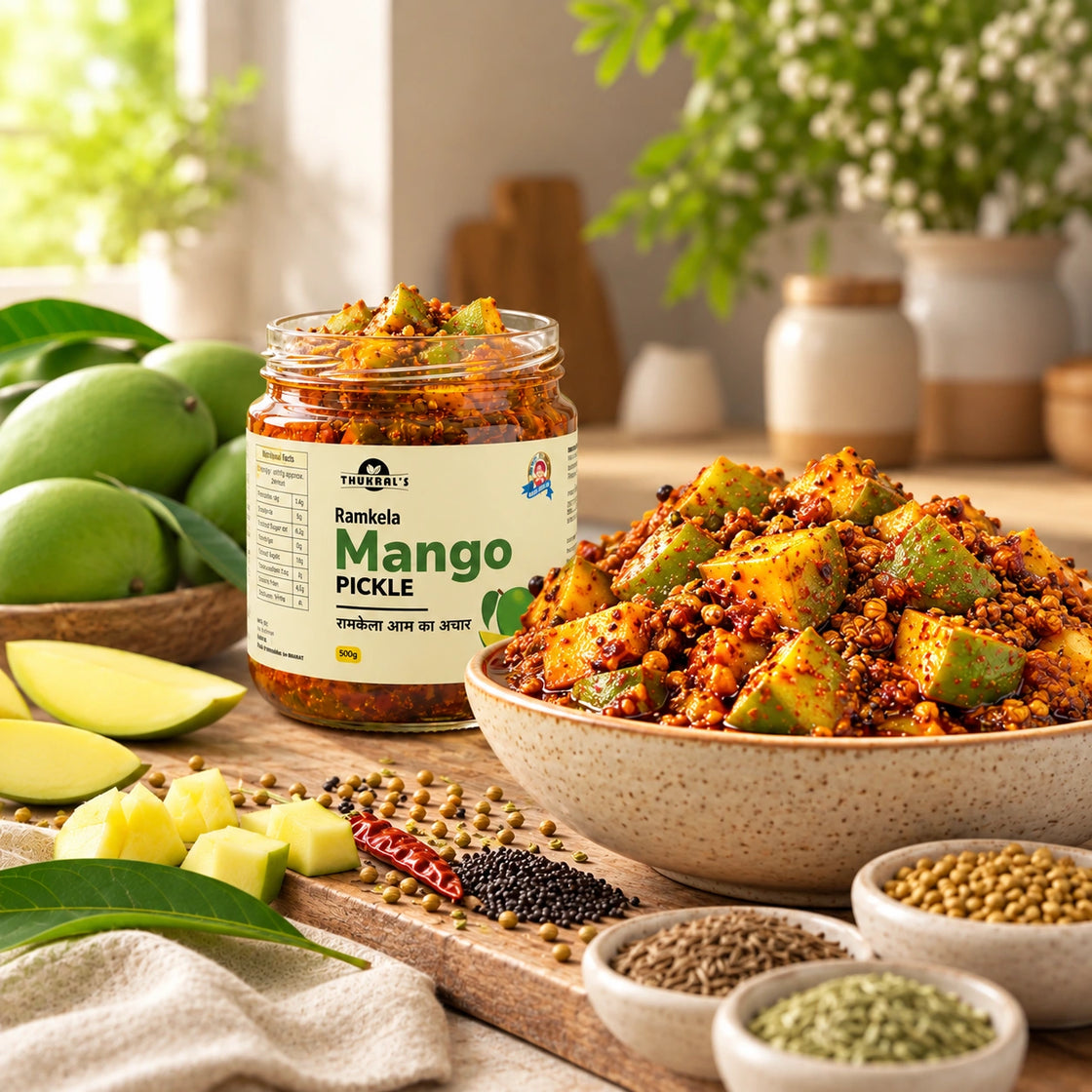 Thukral's Ram Kela mango pickle jar