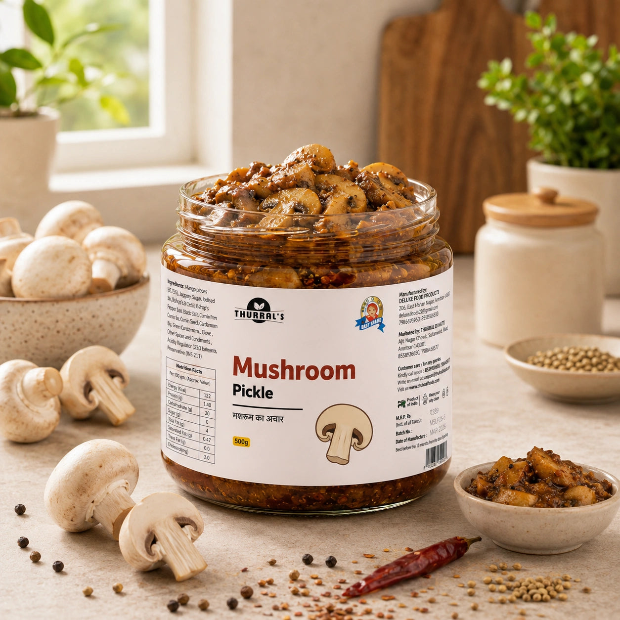 Mushroom Masala Pickle